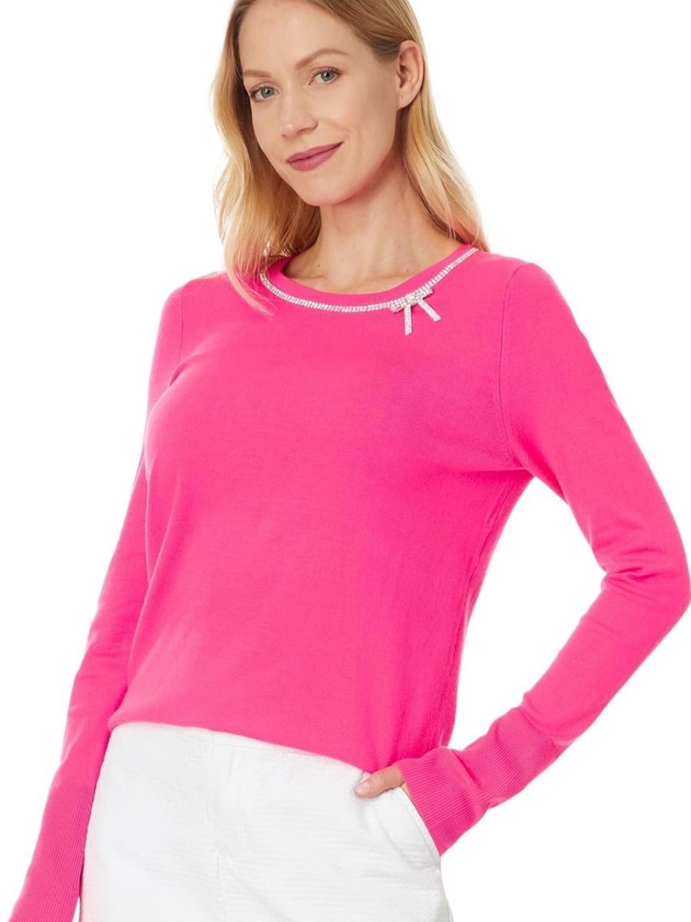 Lilly Pulitzer Morgen Sweater Hot Pink Size XS